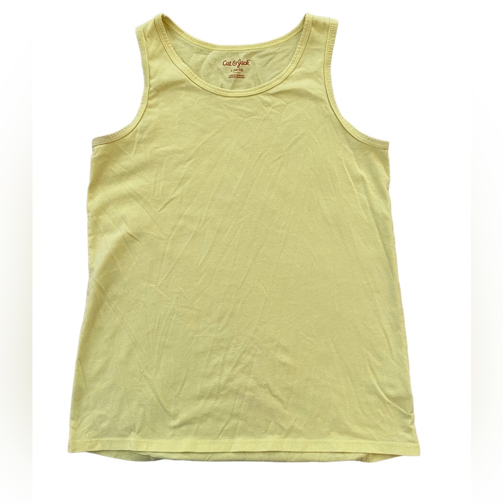 Cat & Jack yellow tank top. Girls size large 10/12
